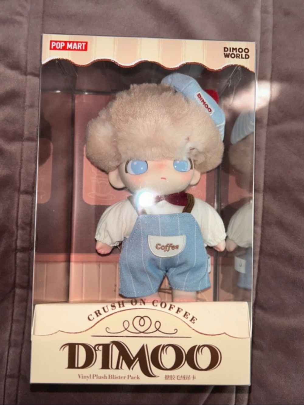 Pop Mart DIMOO Crush On Coffee Plush Figure - Blue Outfit